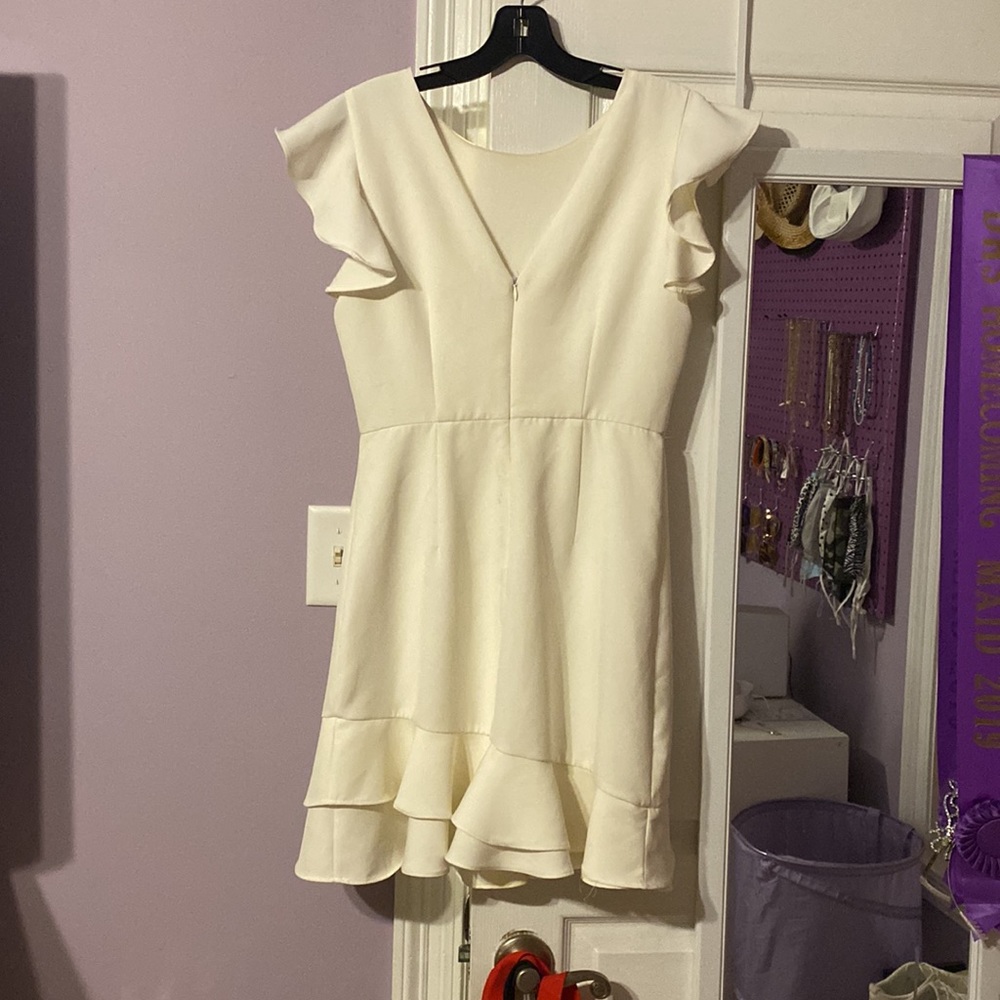 White Ruffle Dress - Picture 2 of 3